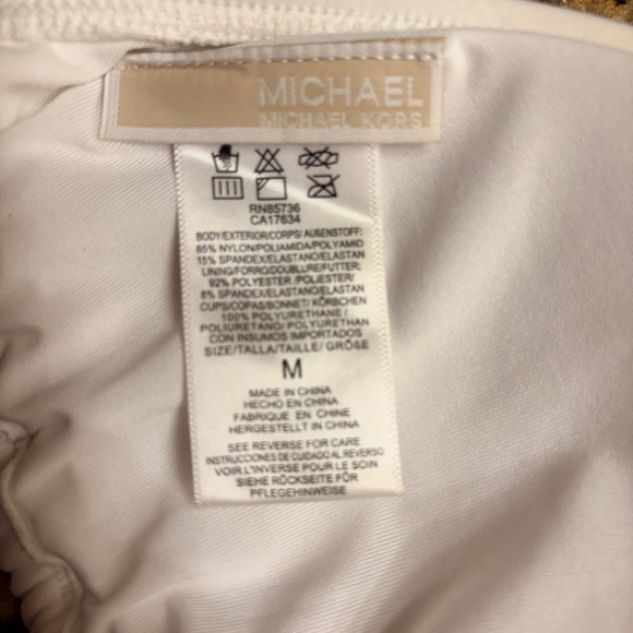 Michael Koss White Bikini Swim Wear Women's Bottom-XS Top-M - Picture 7 of 10
